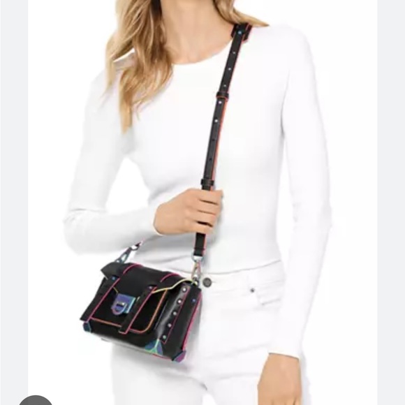 MICHAEL KORS MANHATTAN SMALL NEON COLORED CROSSBODY - Picture 9 of 12